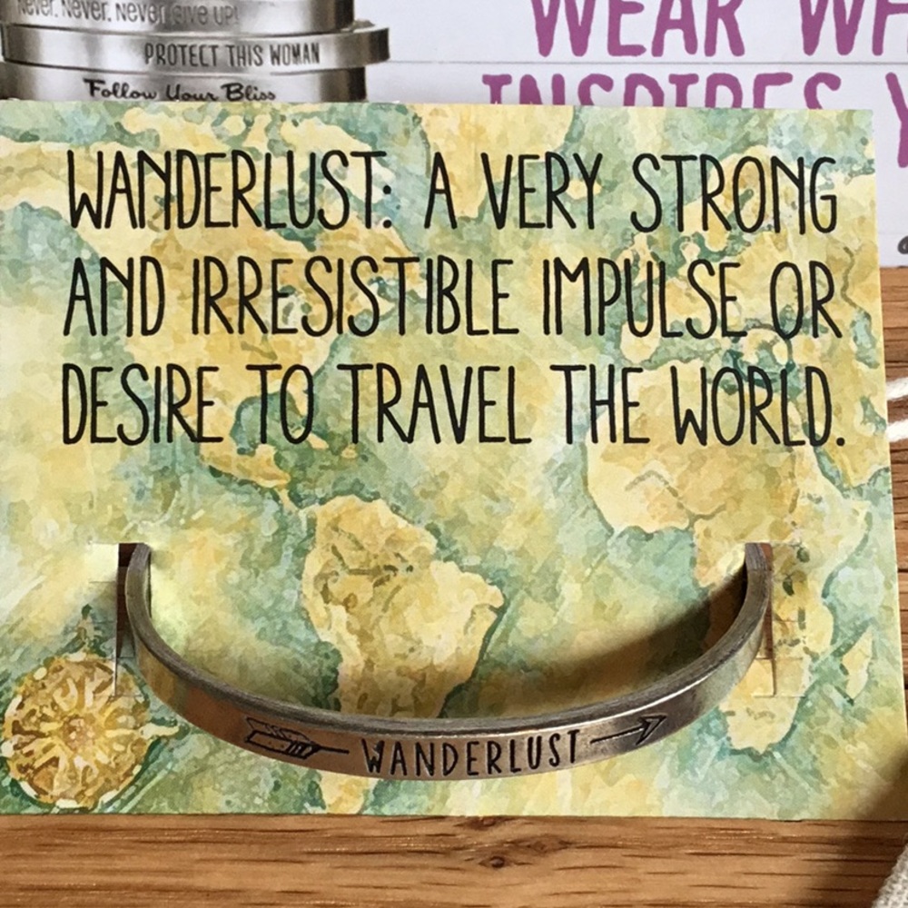 Quotable cuff bracelet.